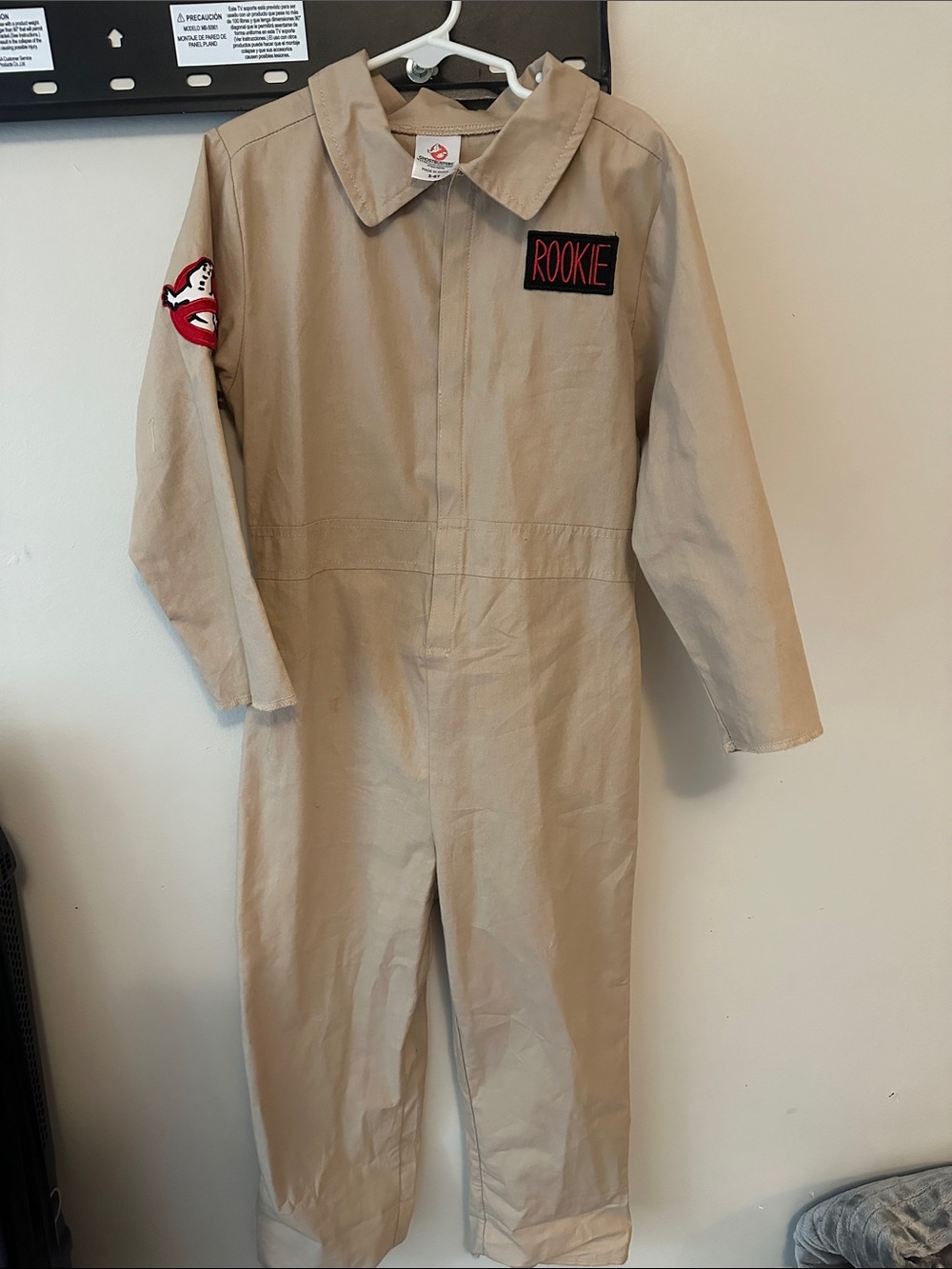 Ghost Hunter Kids Costume Coverall - Rookie Patch - Beige